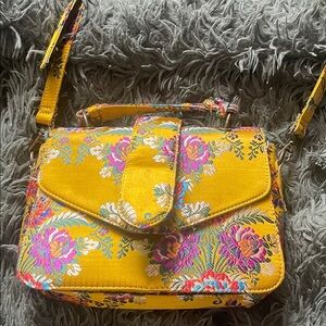 Aldo Yellow Floral Crossbody Bag